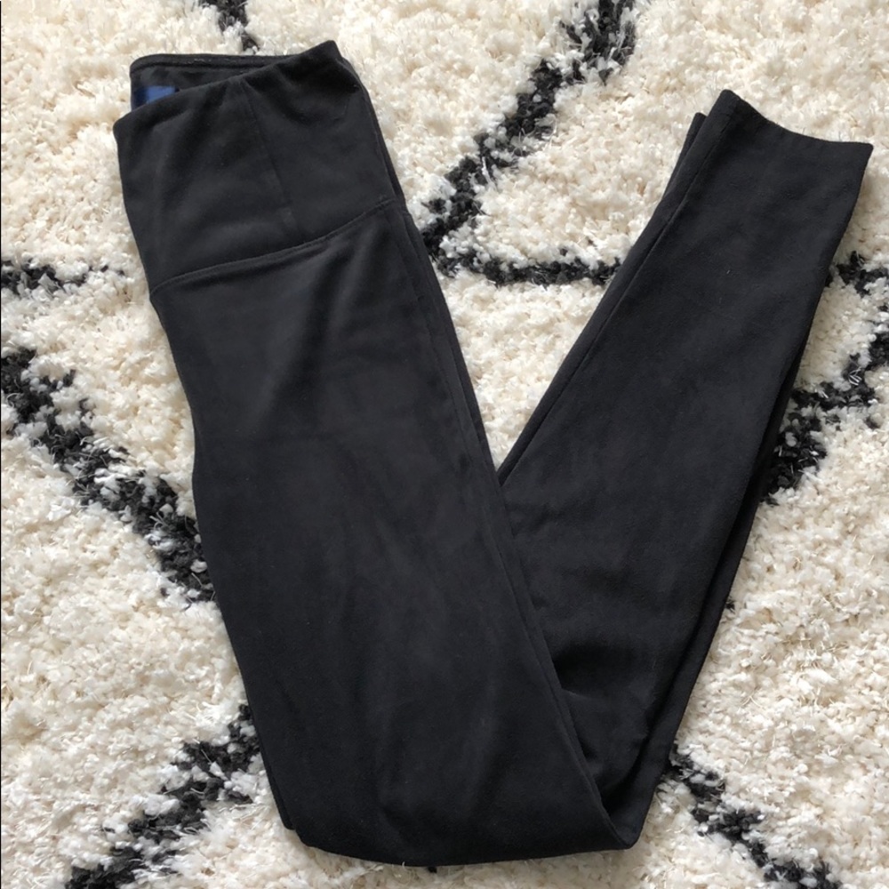 Blue Rain Medium Faux Suede high rise leggings